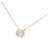AGS Certified 10K Rose Gold 1/5 Cttw Bezel Set Round Diamond Solitaire 16-18" Adjustable Pendant Necklace For Sale