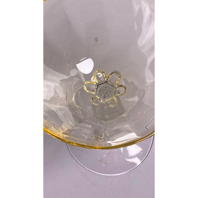 Vintage Fostoria Topaz Depression Glass Stemware Set - 21 Pieces For Sale - Image 9 of 14