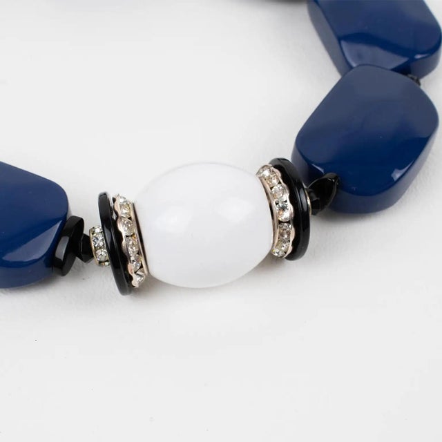 Angela Caputi Blue and White Necklace For Sale - Image 9 of 9