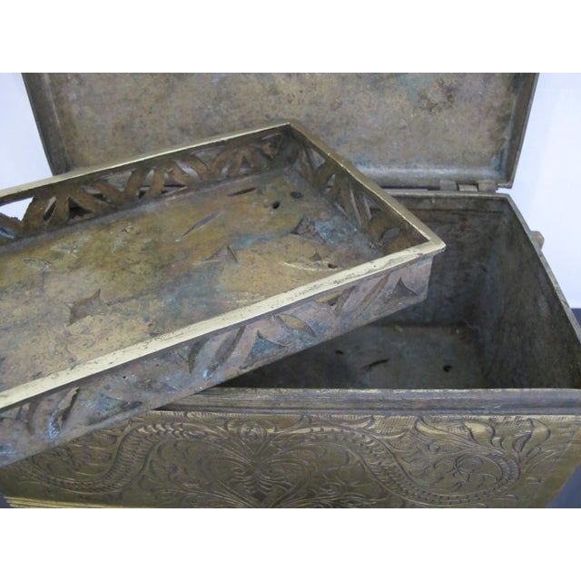 Antique Maranao Philippines Large Brass Betel Nut Tobacco Box For Sale - Image 10 of 11