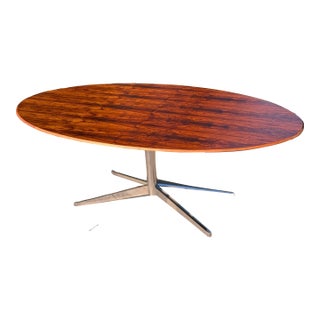 1960s Rosewood Oval Table in the Style of Florence Knoll For Sale