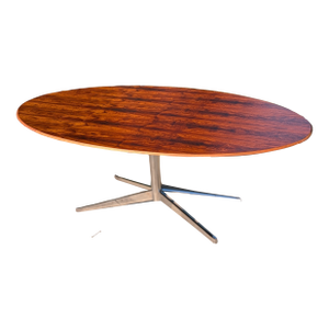 1960s Rosewood Oval Table in the Style of Florence Knoll