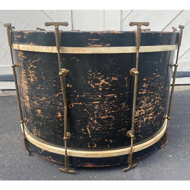 Antique Large Wooden Drum 1920's For Sale In Philadelphia - Image 6 of 7