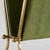 Metal Mid-Century Modern Magazine Rack in Patinated Brass and Green Fabric, 1940s For Sale - Image 7 of 9