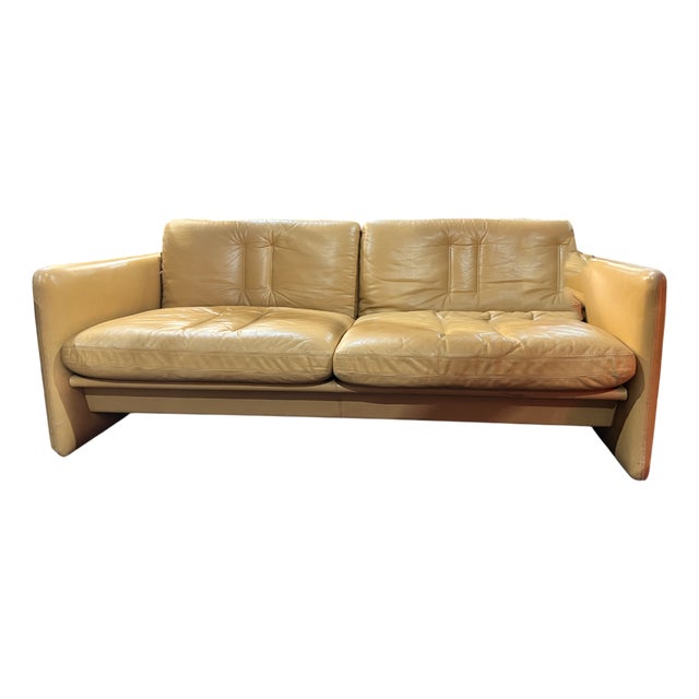 Beige Leather 2-Seater Sofa from Simon Gavina For Sale