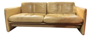 Beige Leather 2-Seater Sofa from Simon Gavina