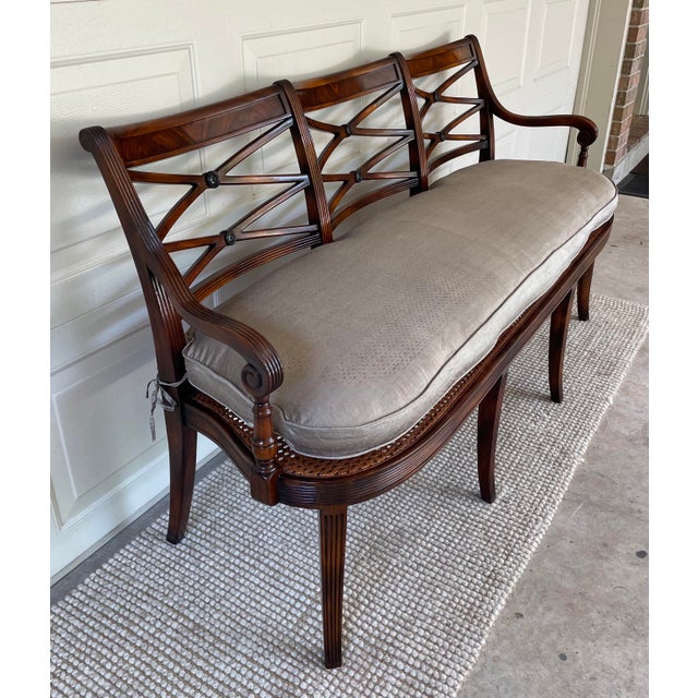 1990s Vintage Regency Styled Theodore Alexander Settee / Bench Chairish