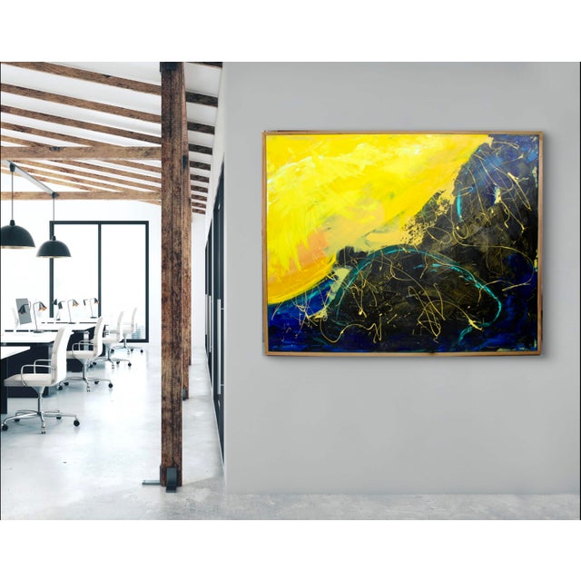 Expressionist Abstract Painting, Solar Flares - Mixed Media For Sale In Reno/Lake Tahoe - Image 6 of 12