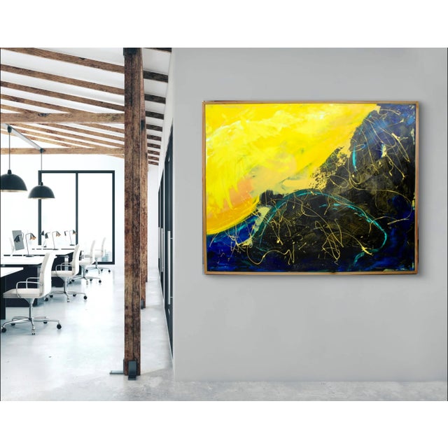 Expressionist Abstract Painting, Solar Sun Flares - Mixed Media For Sale In Reno/Lake Tahoe - Image 6 of 12