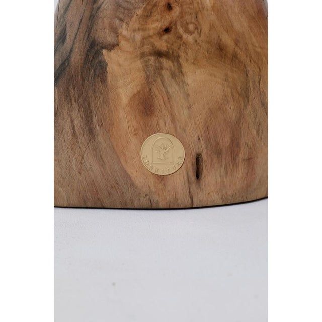 Brown Sculptural Side Table in Walnut by Logniture For Sale - Image 8 of 14