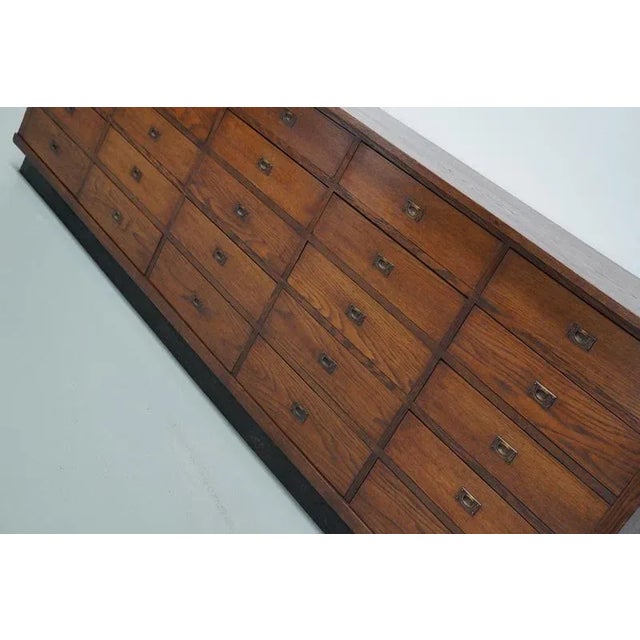 Large Art Deco Dutch Oak Apothecary Cabinet, 1930s For Sale - Image 15 of 17