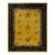 Dynamic Yellow-Saffron Background Color With Nice Floral Design Antique Chinese Art Deco Rug For Sale