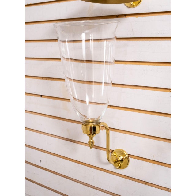 Colonial Style Brass Wall Hanging Candlestick For Sale In Philadelphia - Image 6 of 13