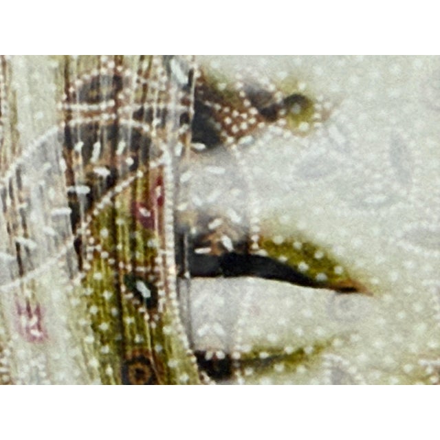 White Portrait of Woman With Paisley Overlay, Framed For Sale - Image 8 of 12