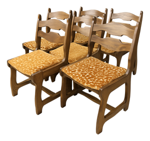Lorraine Chairs by Guillerme et Chambron, 1950s, Set of 6