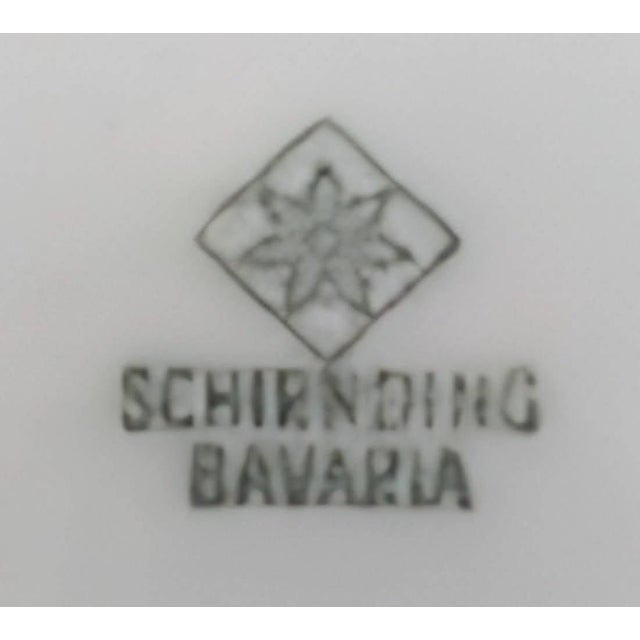 Mid 20th Century Schirnding Bavaria Bone China Tea Cups, Creamer and Dessert Plate, 6 Pieces For Sale - Image 10 of 10