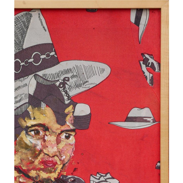 Jim Pirtle Red, Gray, and White Abstract Figurative Contemporary Painting of a Lady, 20th Century For Sale - Image 4 of 12
