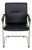 Cantilever Chair in Black Leather For Sale