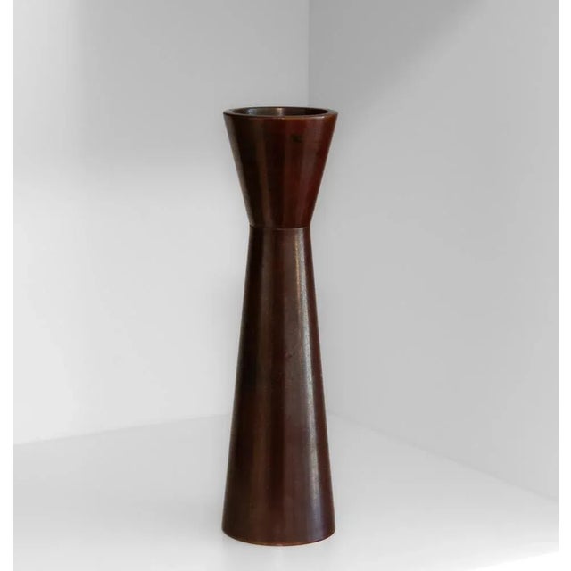 Mid-Century Modern Showa Period Bronze Vase by Nakajima Yasumi II For Sale - Image 3 of 8