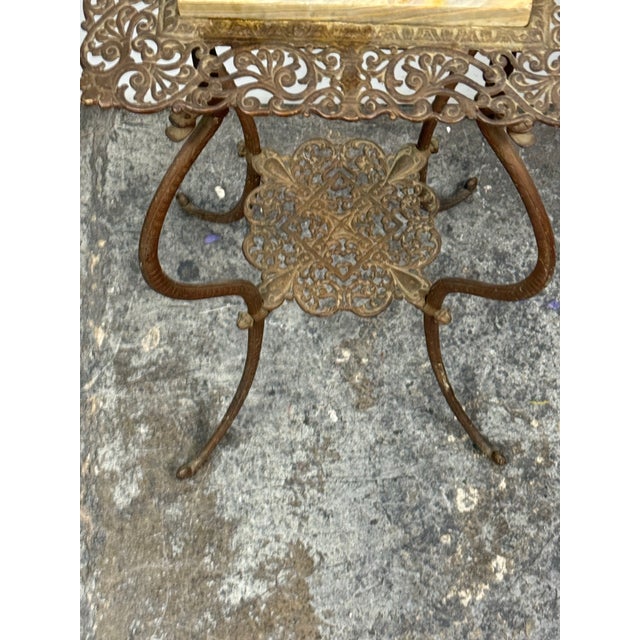 Victorian 19th Century Ornate Marble Top Victorian Plant Stand For Sale - Image 3 of 12