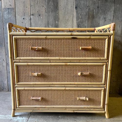Brown Rattan Chest of 3 Drawers from Angraves For Sale - Image 8 of 8