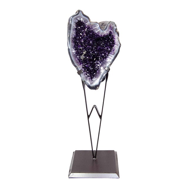 Amethyst Cluster on Stand, 69 Pounds, 48 Inches (#H0374 Uruguay) For Sale