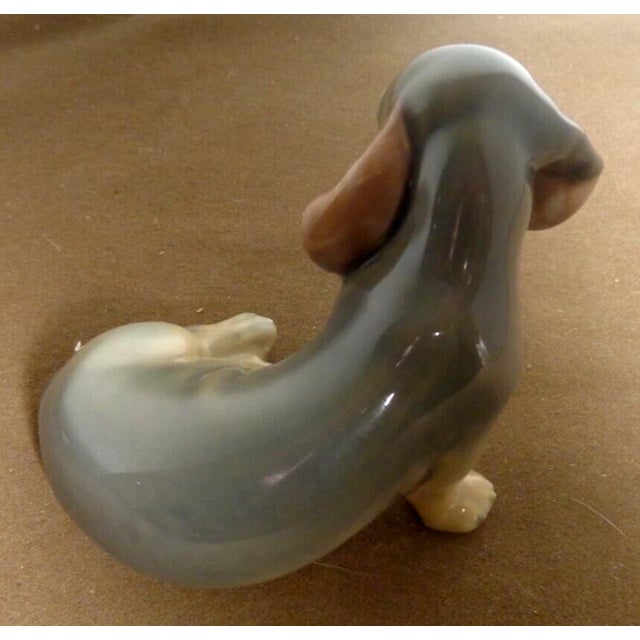 Mid-Century Modern Vintage MCM Royal Copenhagen Dachshund Puppy Dog Figurine For Sale - Image 3 of 5
