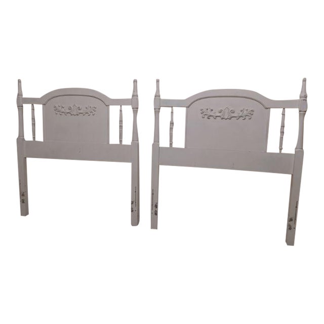 1980s French Provincial Style Twin Headboard Set of 2 For Sale