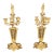 Fine Crystal Paneled Solid Bronze Pair of French Louis XVI Style Candelabras For Sale