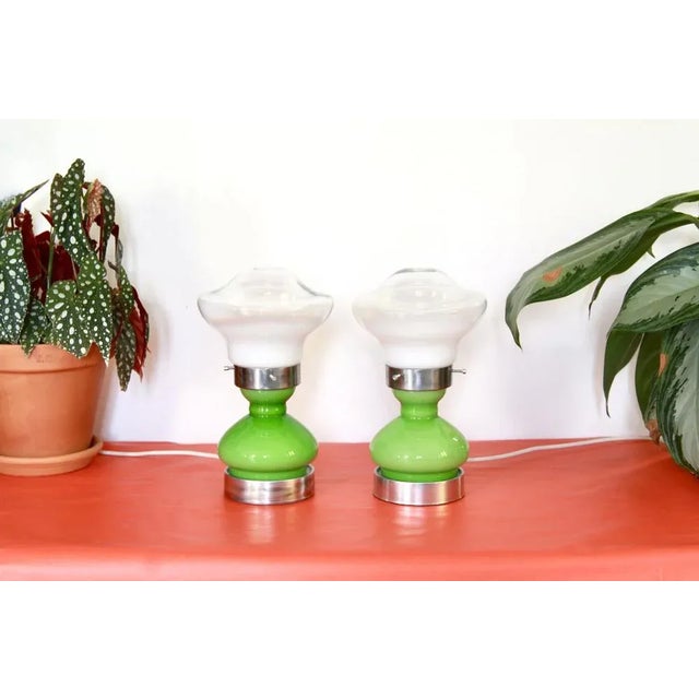 Chartreuse Space Age Green Table Lamp, Italy, 1970s For Sale - Image 8 of 8