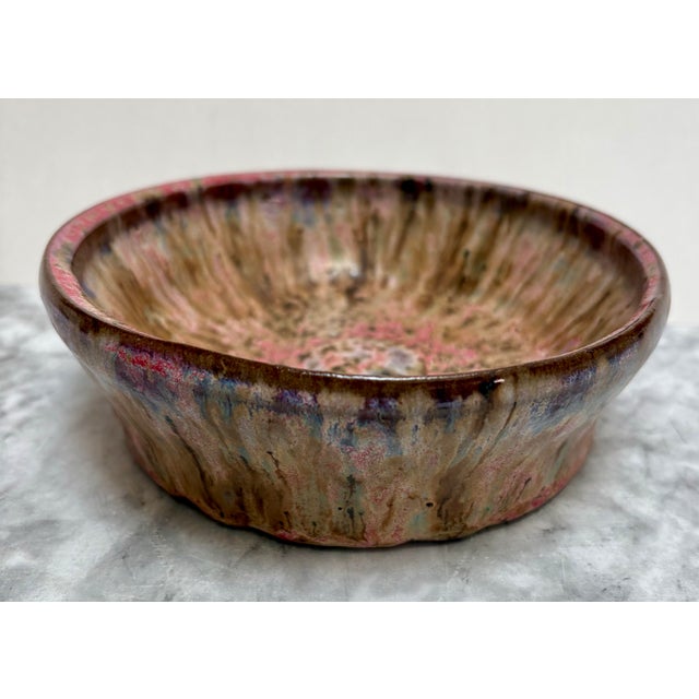 Vintage studio pottery handmade bowl in soft swirling abstract colors. Perfect for trinkets, decor or serving snacks....