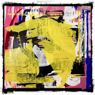 Sad But True by Jennifer Bobola | Mixed Media Abstract composition with bold colors and shapes. For Sale