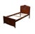 Chinese Chinese Oriental Simple Brown Solid Wood Full Size Single Bed Frame For Sale - Image 3 of 12