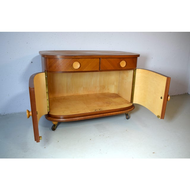 1930s Art Deco Dresser on Wheels, 1930s For Sale - Image 5 of 8