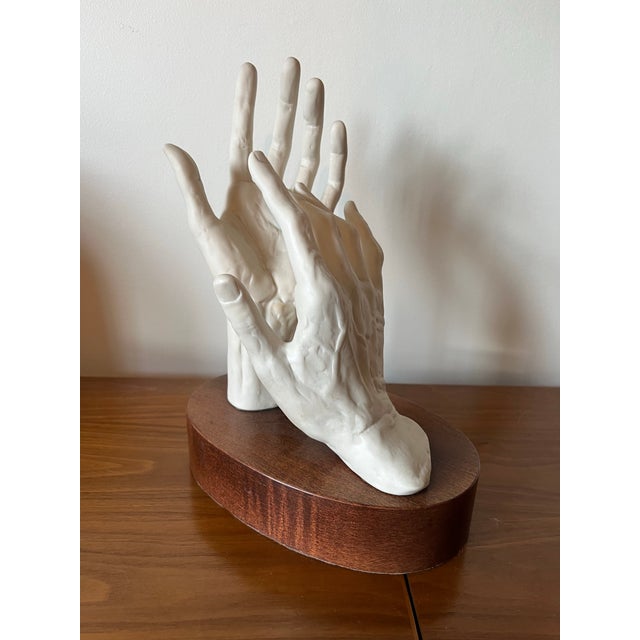 Arturo Toscanini’s Conductor’s Hands Sculpture Cybis Porcelain 1960's For Sale - Image 4 of 12