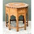 Chocolate Vintage Inlaid Wood Octagonal Side Table For Sale - Image 8 of 12