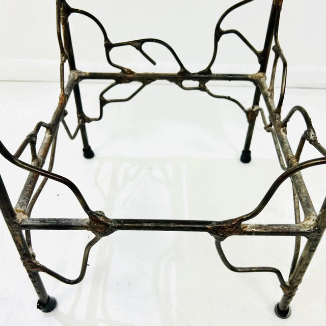 1980s Wrought Iron Vanity Stool For Sale - Image 9 of 15
