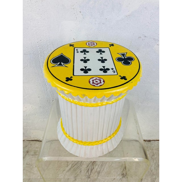 Vintage Card Design Garden Seat For Sale - Image 10 of 10