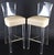 1970s Pair MCM Lucite Bar Chairs / Stools by Hill Manufacturing Co. For Sale