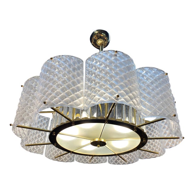 Modern Murano Glass Chandelier For Sale