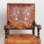 Rococo Pair of 19th Century Painted and Embossed Leather Armchairs For Sale - Image 3 of 13