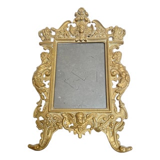 French Gilt Bronze Photo Frame, 1800s For Sale