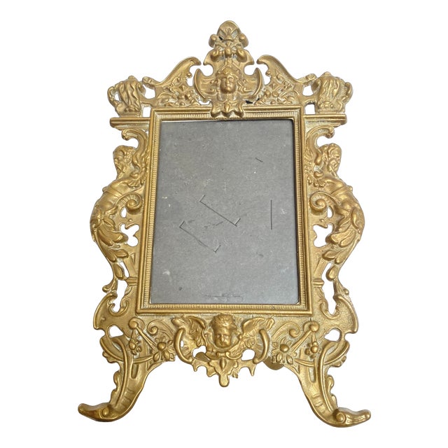French Gilt Bronze Photo Frame, 1800s For Sale