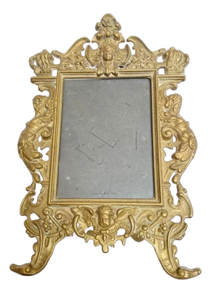 French Gilt Bronze Photo Frame, 1800s