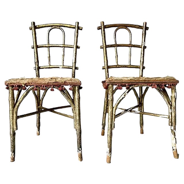 Set of Faux Bamboo Parlor Chairs from Thonet For Sale