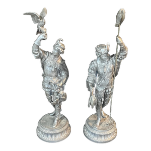 Silver Spelter Statues