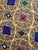 Gold Gold Lattice Cotton Suzani With Blue Diamond Motifs For Sale - Image 8 of 10