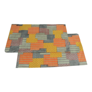 Vintage Multi Color Silk Patchwork Style Obi Textiles - Lot of 7