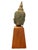Antique Thai Bronze Buddha Head Statue Ayutthaya Rattanakosin Style on Stand 8" For Sale - Image 4 of 12