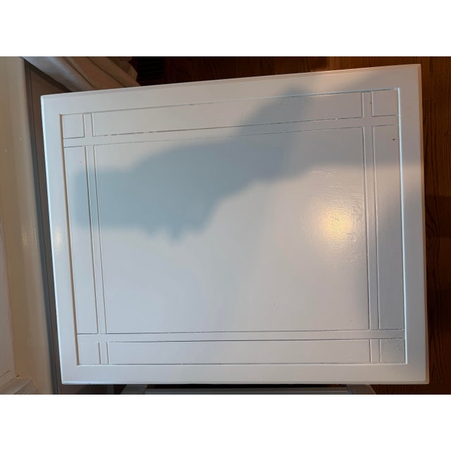 Brandt Vintage Brandt Louis XVI–Style White Painted Two-Drawer Nightstands — A Pair For Sale - Image 4 of 9